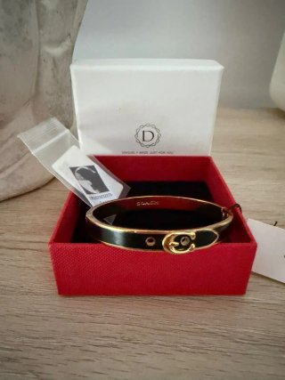 Pulsera Coach Negra y Dorada Nueva