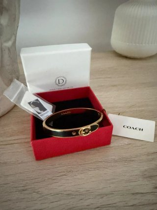 Pulsera Coach Negra y Dorada Nueva