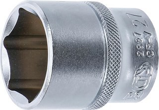 Llave de vaso hexagonal acero cromado