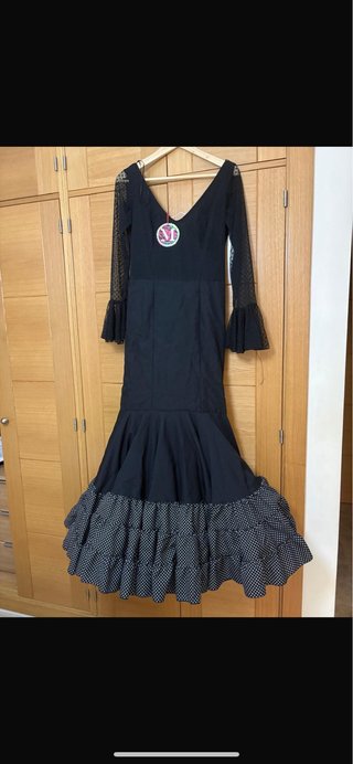 Traje Flamenca Negro Nuevo Talla M