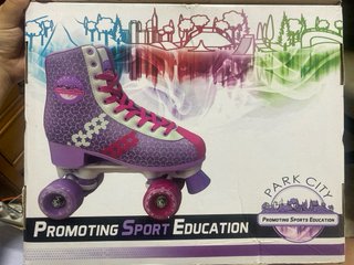 Patines de 4 ruedas morados y rosas talla 37