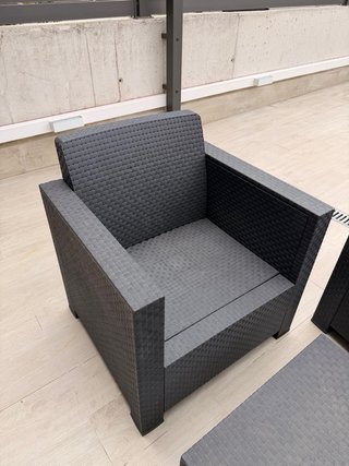 Conjunto Terraza Plástico Negro Leroy Merlin