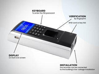 Control horario biométrico con huella y RFID