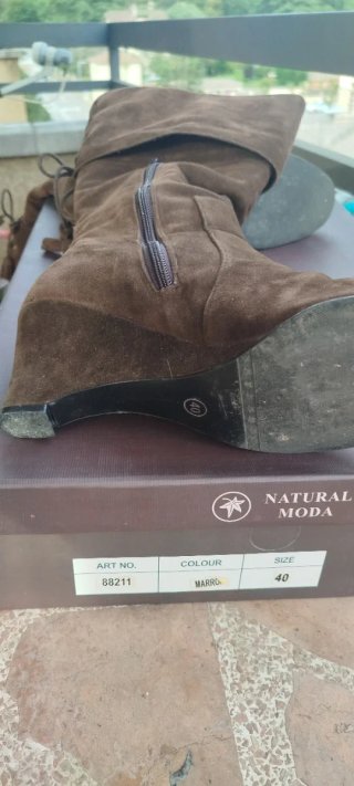 Botas  Ante Marrón Caña Alta
