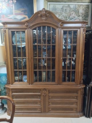 Vitrina de comedor madera y cristal
