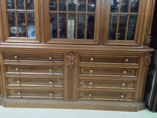 Vitrina de comedor madera y cristal