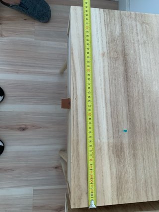 Mesitas de noche de madera y cuero