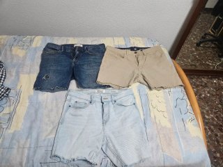 Lote 3 Pantalones Cortos Vaqueros
