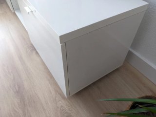 Mueble TV Ikea BYÅS Blanco