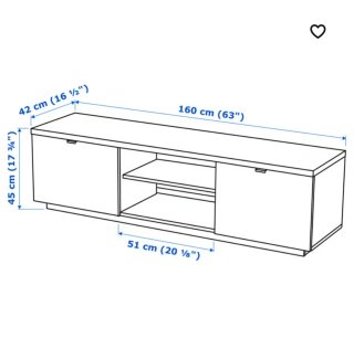 Mueble TV Ikea BYÅS Blanco