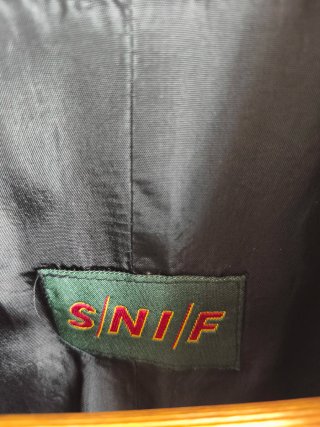 Chaqueta SNIF, con forro, cuadros blanco y negro