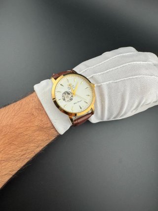 Reloj Orient Automático Dorado Correa Marrón