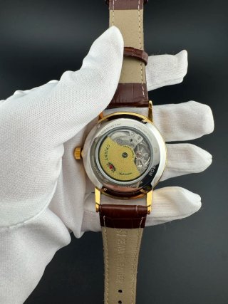 Reloj Orient Automático Dorado Correa Marrón