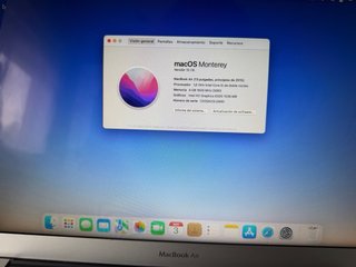 MacBook Air 13”2015, 128gb Plata