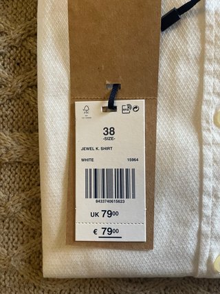 Camisa Scalpers Blanca Talla 38 Regular Fit