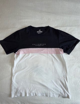 Camiseta Pull&Bear bloques color hombre