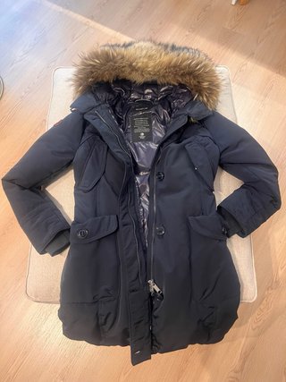 Parka MUSEUM unisex Pelo Natural Azul Talla S