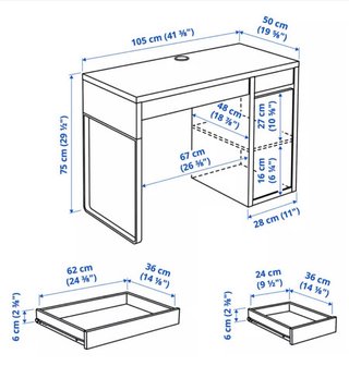 Escritorio Blanco Ikea Micke
