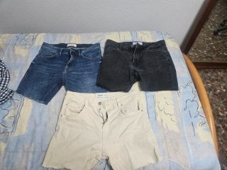Lote 3 vaqueros cortos hombre