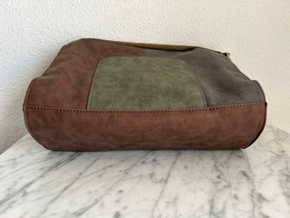 Bolso Misako patchwork marrón y verde