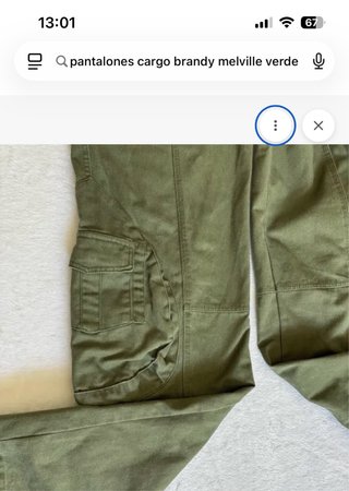 Pantalones Cargo Brandy Melville Talla Única Verde