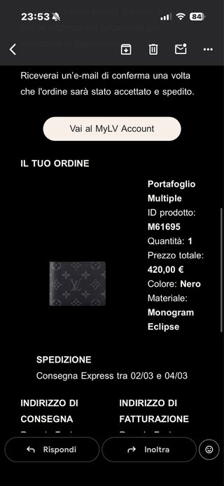 Louis Vuitton Portafoglio Multiple Nero