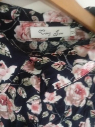 Vestido floral manga larga
