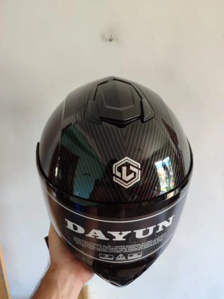 Casco Moto Talla M Pintura Carbono Negro