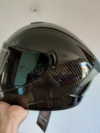 Casco Moto Talla M Pintura Carbono Negro