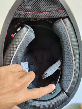 Casco Moto Talla M Pintura Carbono Negro