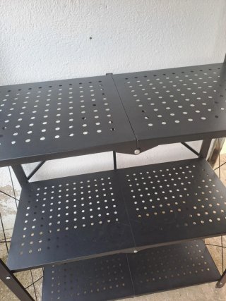 Estantería metálica plegable negra
