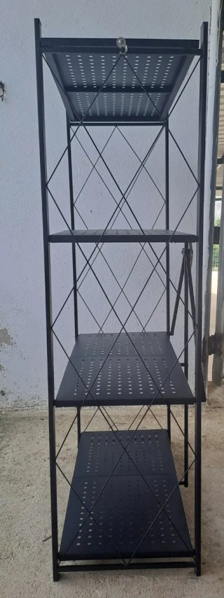 Estantería metálica plegable negra