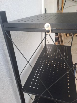 Estantería metálica plegable negra