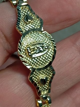 Pulsera Virgen María  en Oro laminado 14k