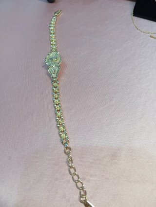 Pulsera Virgen María  en Oro laminado 14k