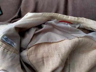 Abito uomo in lino beige