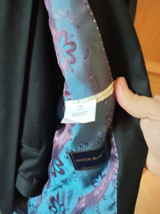 Traje de hombre negro talla S