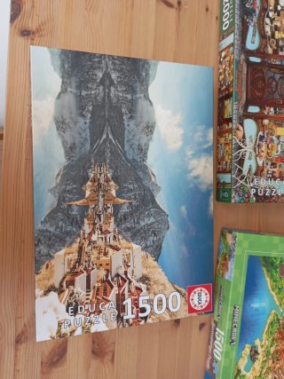 3 Puzzles Educa y Ravensburger 1500/2000 pzs