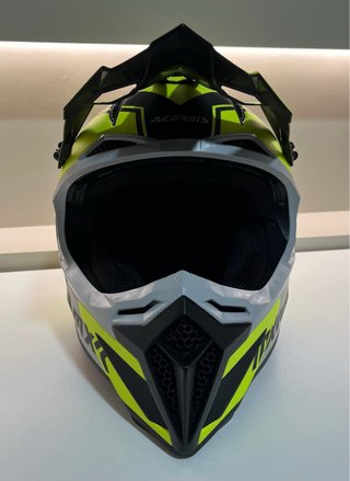 Casco Moto Acerbis Amarillo y Negro