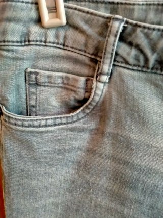 Pantalón vaquero Zara gris stretch T40
