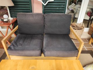 Sofá Ikea Lillberg Madera Tela Negra