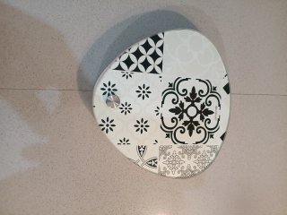 Tagliere in vetro decorato