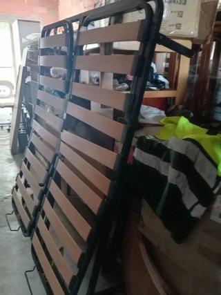Somier metálico con lamas de madera