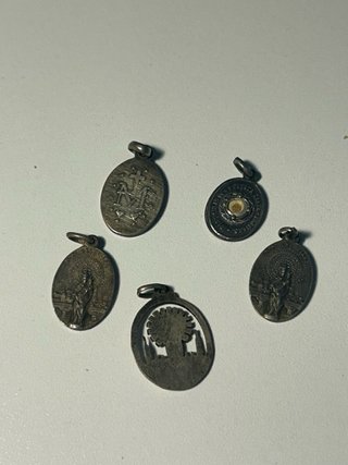 5 Medallas Religiosas Plateadas