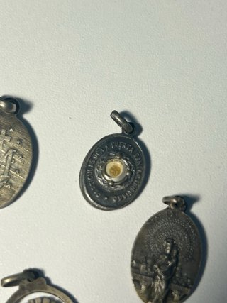 5 Medallas Religiosas Plateadas