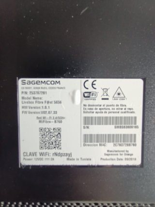 Router Livebox Fibra