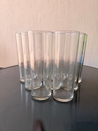 9 Vasos Tubo Transparentes