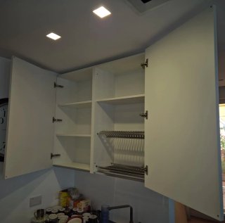 2 moduli cucina Doimo scolapiatti bianco