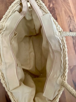 Borsa in paglia beige