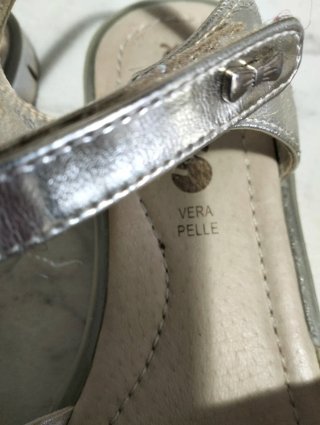 2 paia sandali bambina oro e argento